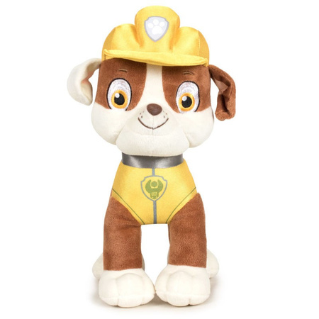 Paw Patrol soft toys set of 2x caracters Rubble and Zuma 27 cm