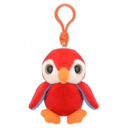 Plush penguin keychain red 9 cm
