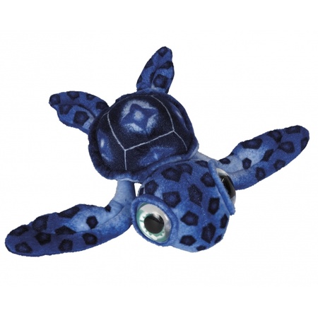 Kinderknuffel schildpad blauw 39 cm