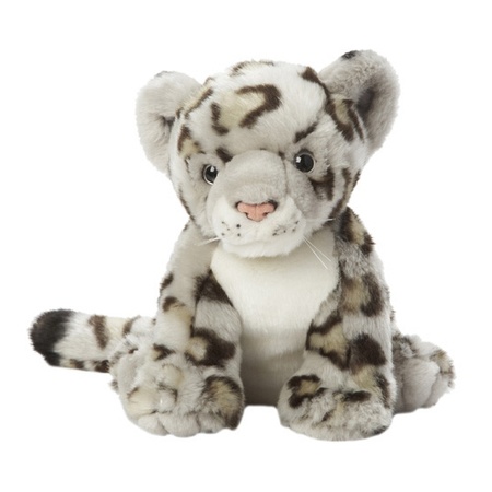 Speelgoed knuffel luipaard grijs 22 cm