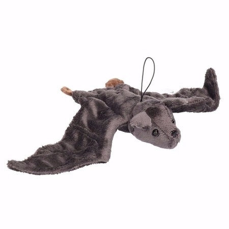 Plush soft toy flying bat gray 36 cm