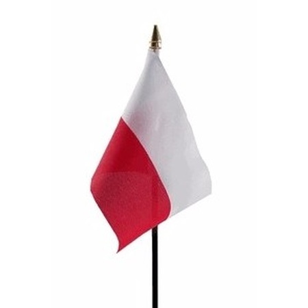 Poland table flag 10 x 15 cm with base