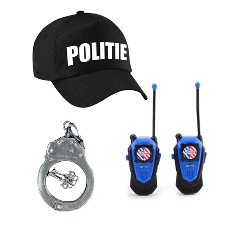 Politie verkleed set pet met accessoires voor kinderen