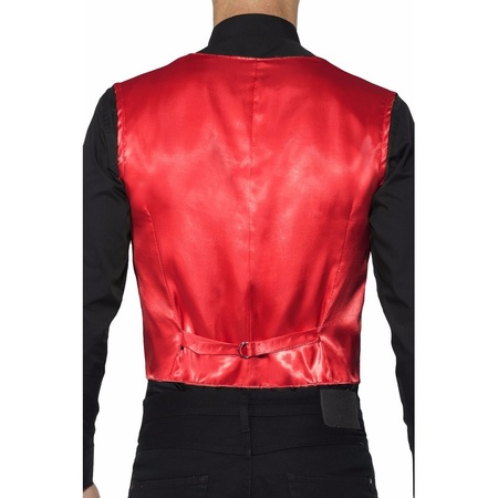 Sequin waistcoat red for men