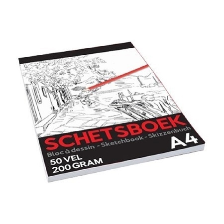 24-delige tekenen Grafix potloden set met A4 schetsboek 50 vellen