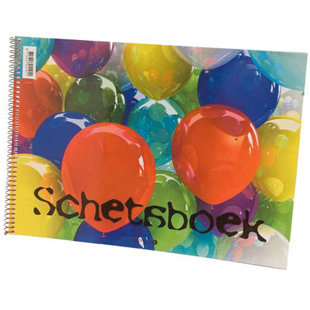 A4 schetsboek inclusief kleurpotloden