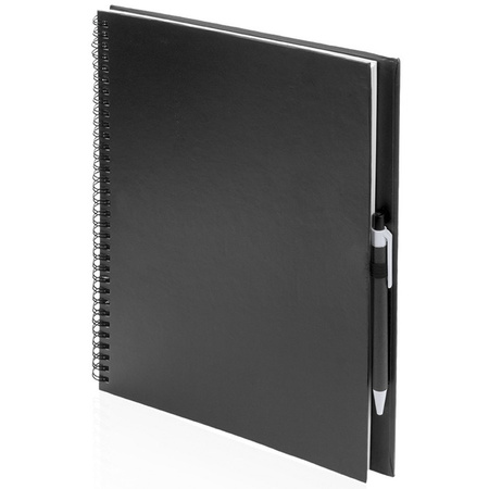 Sketchbook black A4 paper with 50 felt tip pens