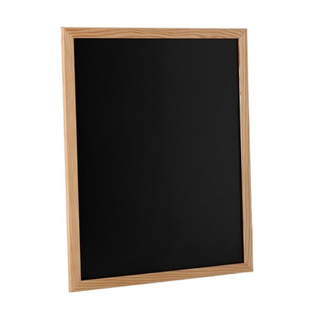 Blackboard / chalkboard 30 x 40 cm with 12x pieces of white chalk