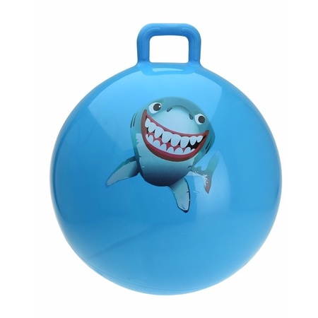 Blue bouncing ball shark