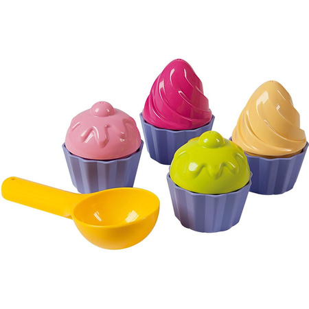 Toy cupcake sand molds 9 pieces