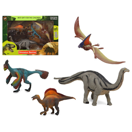 Speelgoed dino dieren figuren 4x stuks dinosaurussen