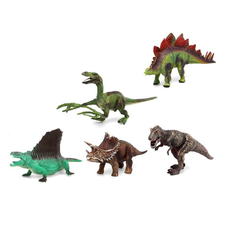 Dino animals figures 5x pieces of plastic 