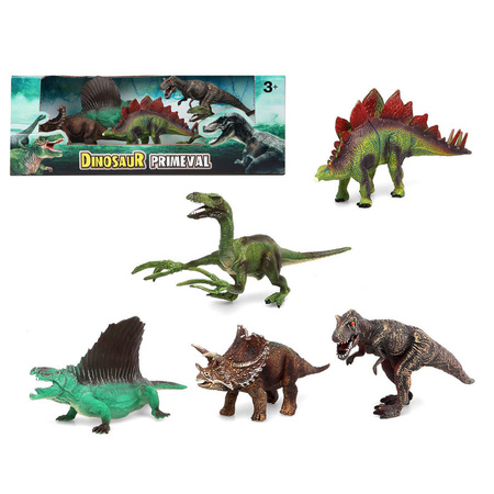 Dino animals figures 5x pieces of plastic 