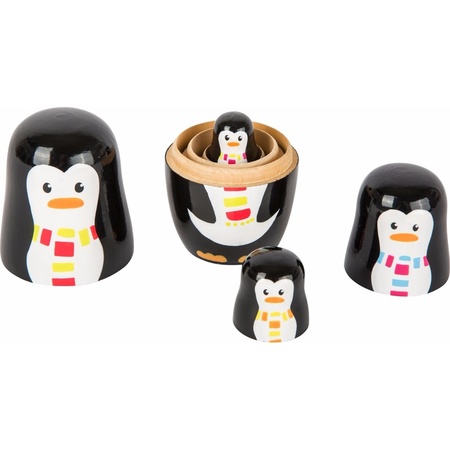 Wooden penguins matryoshka set