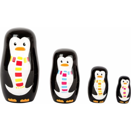Wooden penguins matryoshka set