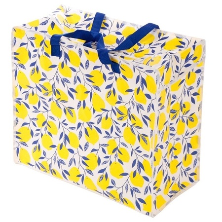 Toy storage bag lemon print 55 x 48 cm