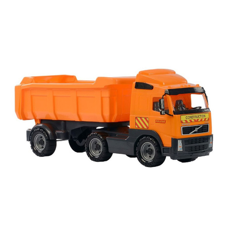 Speelgoed oranje kiepwagen auto voor jongens 59 cm