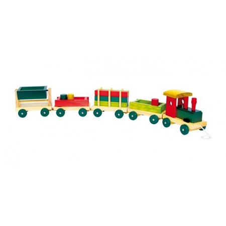 of Vervolgen Rijk Houten speelgoed trein gekleurd bestellen voor € 29.99 bij het  Knuffelparadijs