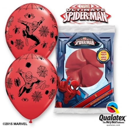 Spiderman theme balloons 6x