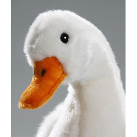 Standing white plush goose 31 cm