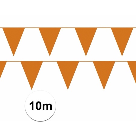 Ek oranje straat/ huis versiering pakket met oa 1x Mega Holland vlag, 300 meter oranje vlaggenlijnen