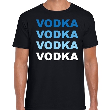 Vodka drank fun t-shirt zwart voor heren