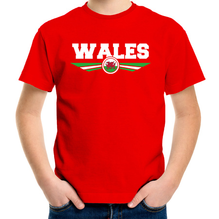 Wales landen t-shirt rood kids
