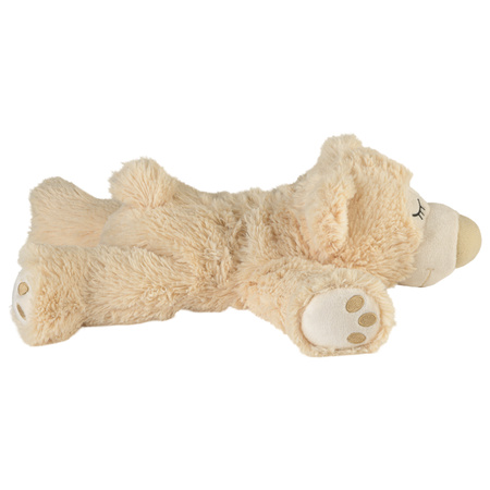 Heat/microwave warming soft toy - Teddybear - beige - 30 cm - heatpack