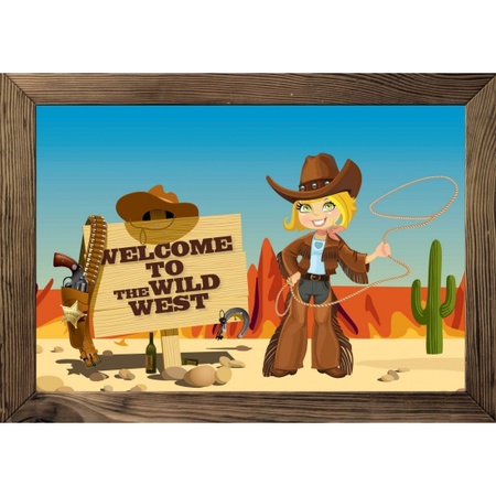 Kinderfeestje western posters
