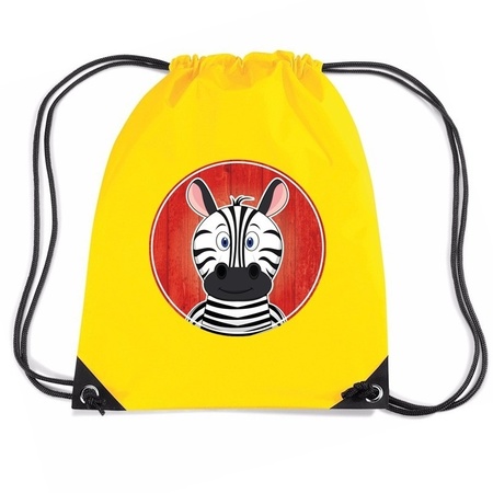 pint Aanwezigheid wol Zebra rugtas / gymtas geel voor kinderen bestellen voor € 9.39 bij het  Knuffelparadijs